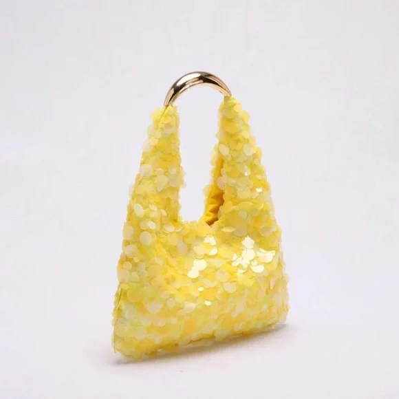 🌟 Yellow Sequin Bag 🌟 - Picture 3 of 7